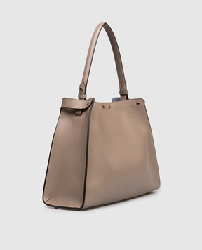 Fendi Бежева шкіряна сумка-трапеція Way 8BN368AWPF