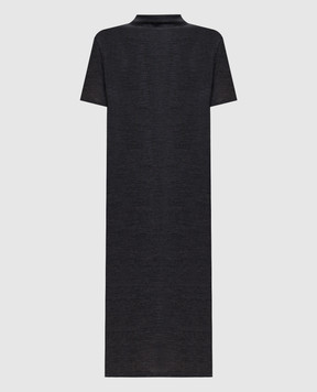 Jil Sander Серое платье миди из шерсти J02CT0608J14857