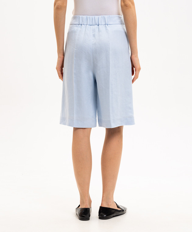 Agnona Голубые бермуды из льна T81103XU3049 изображение 4